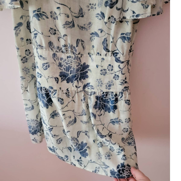 Pam & Gela Mia Blue Floral Silk Mini Dress - Picture 8 of 10